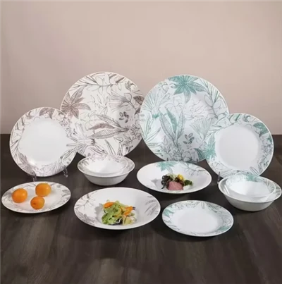 Opal stakleni set za jelo s naljepnicom